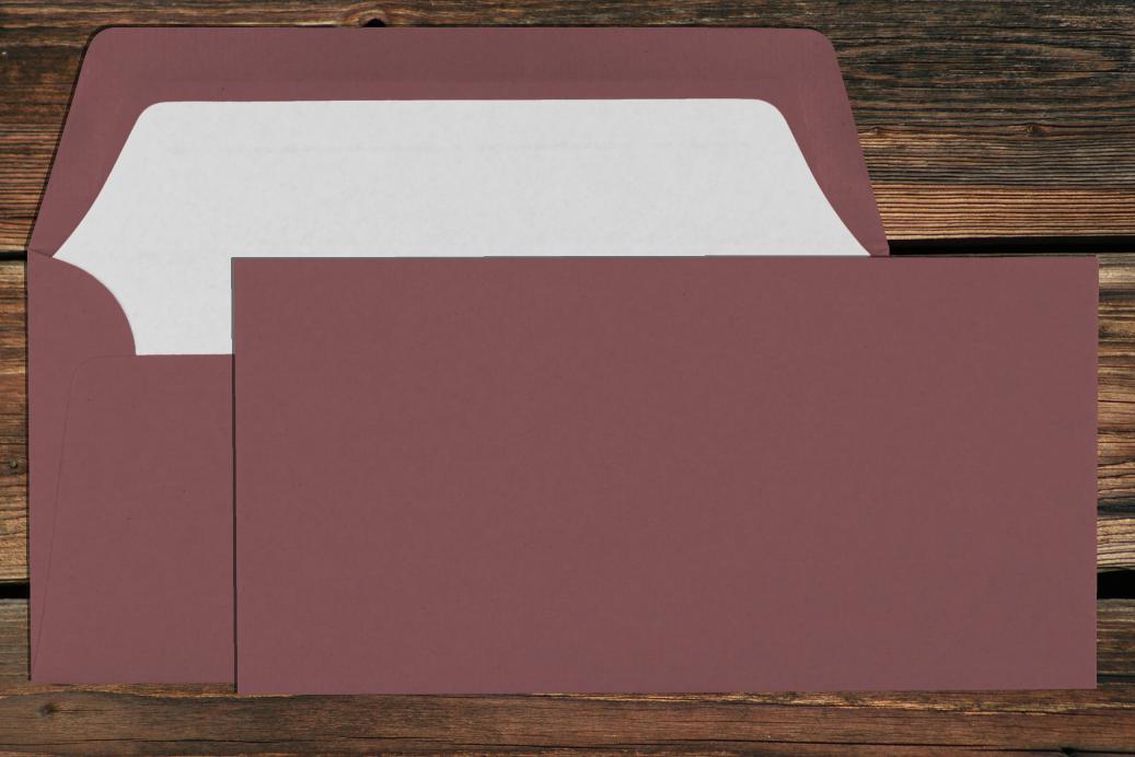 Briefhüllen mit Seidenfutter DL 110x220 mm Nassklebend Hortensia g/qm 100 g/qm